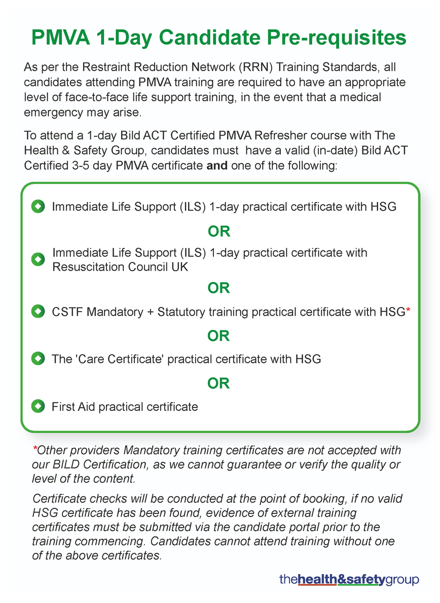 PMVA 1 Day Refresher Training The Health And Safety Group